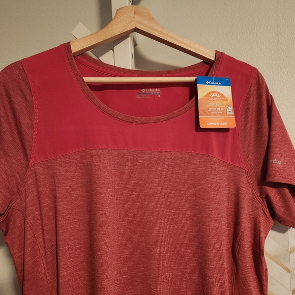 NWT Columbia Omni-Shade UPF 30‎ Dress Rouge Pink Athleisure Pockets Large - Picture 6 of 7